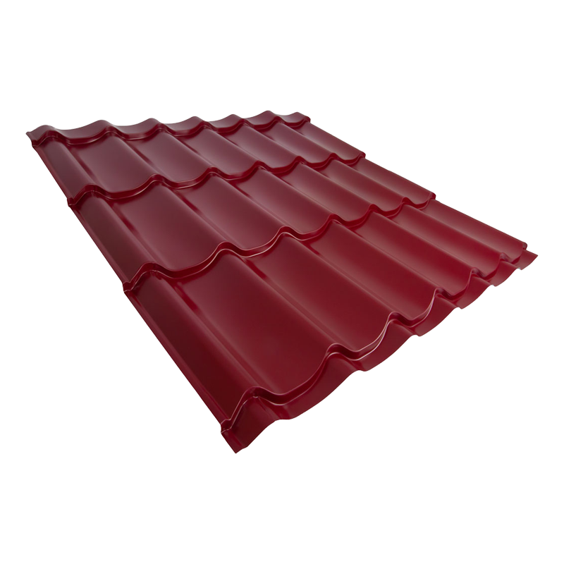 Металлочерепица Монтеррей Полиэстер (PE) RAL3005 470 мм