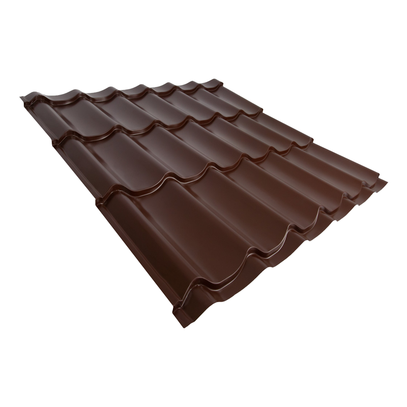 Металлочерепица Монтеррей Полиэстер (PE) RAL8017 1170 мм