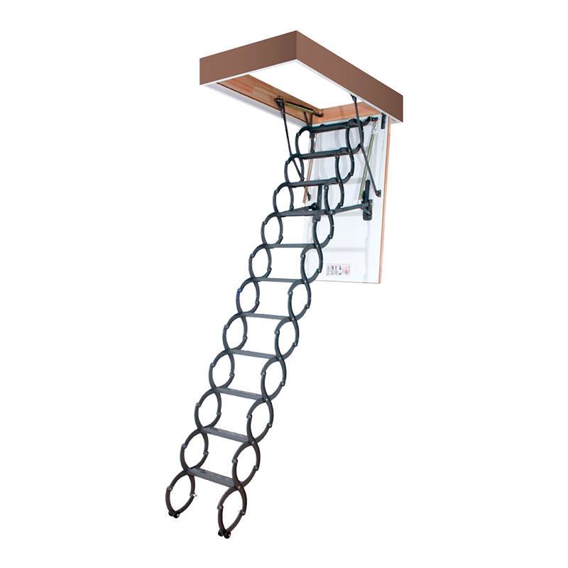 Лестница чердачная Fakro LST 50x80x260/280 ножничная металлическая, 2 поручня