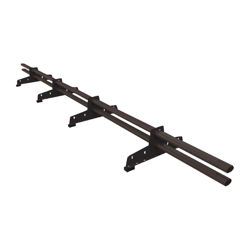 Снегозадержатель трубчатый D-Bork RAL8017 40x20 мм сечение овальное 3000 мм, комплект