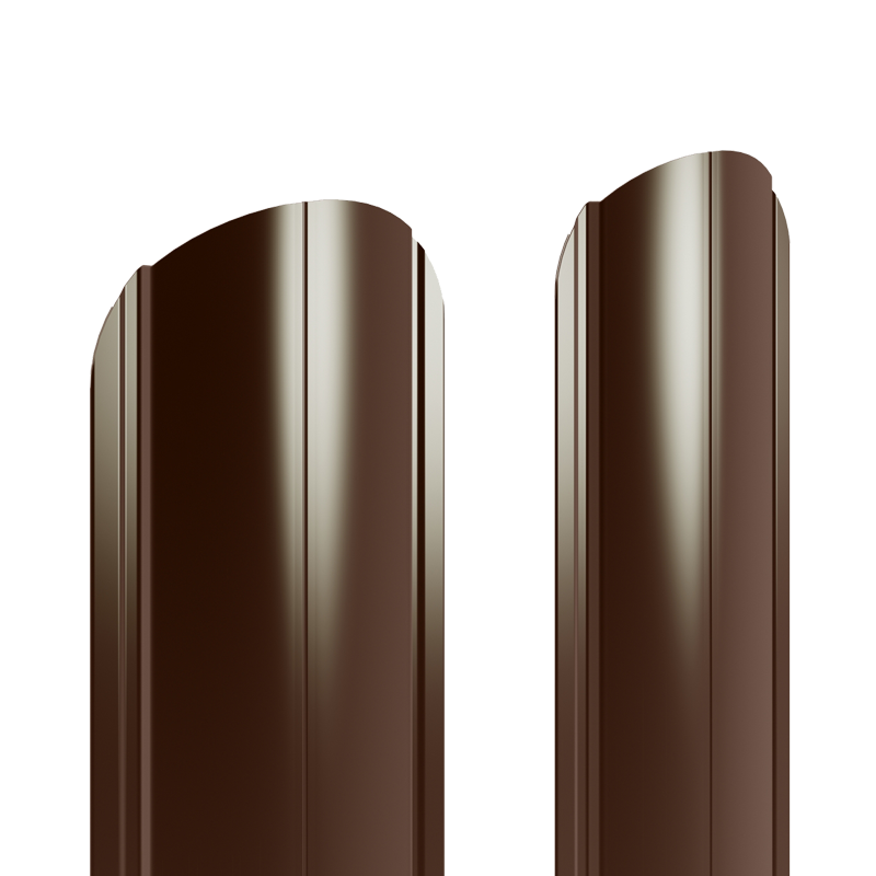 Штакетник металлический 130 мм Полукруглый 2000 мм фигурный ДВС PE 0,45 мм RAL8017