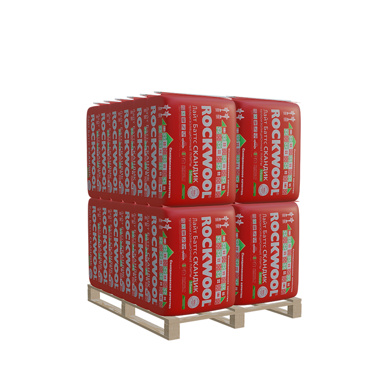 Лот Rockwool Лайт Баттс Скандик плита 800x600 50 мм 24 уп.