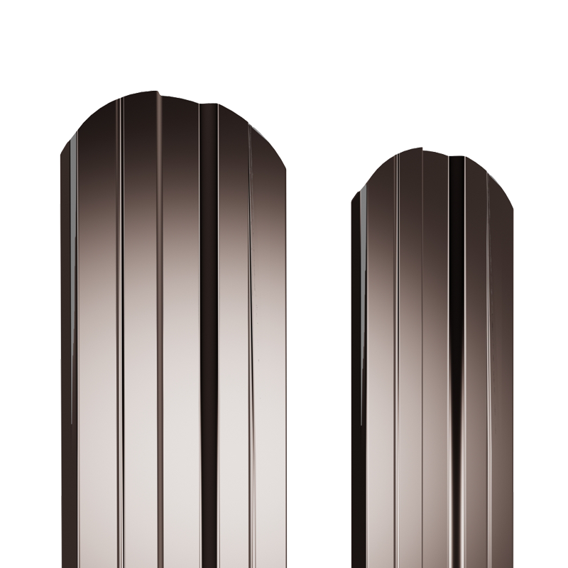 Штакетник металлический 130 мм М-Премиум 1800 мм фигурный ДВС PE 0,45 мм RAL8017