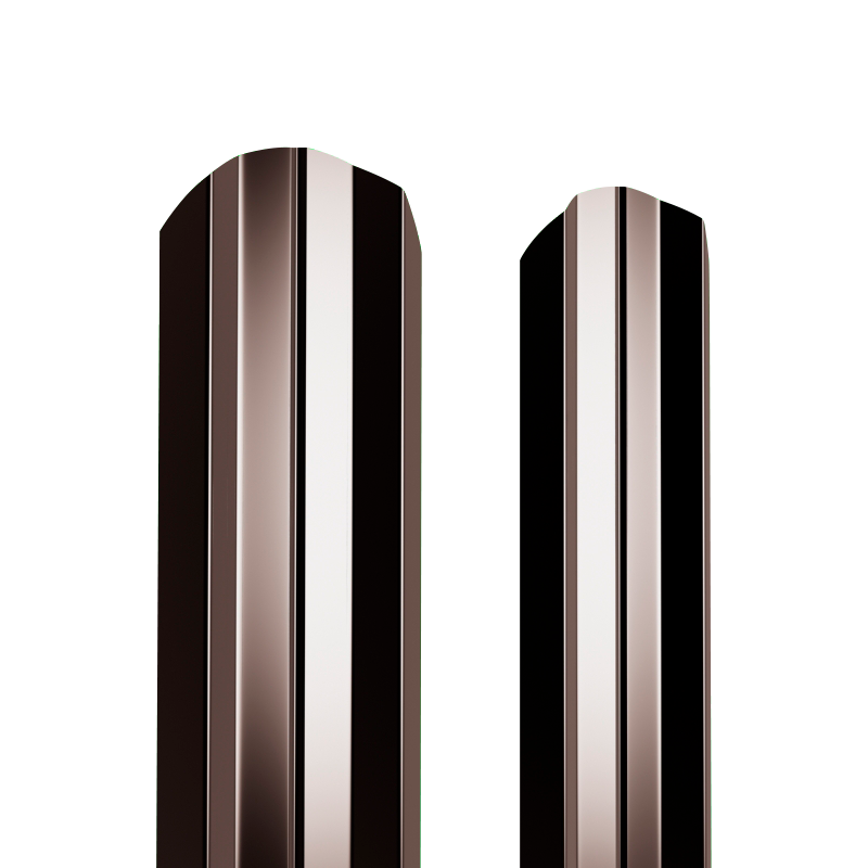 Штакетник металлический 100 мм М-образный 2000 мм фигурный ДВС PE 0,45 мм RAL8017